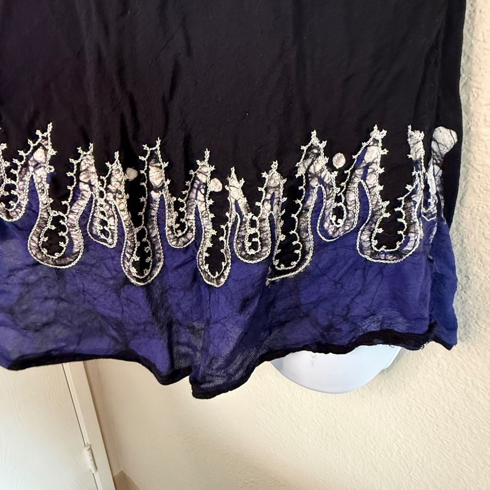 Advance Apparels Medium Festival Boho Embroidered Tunic Top Corset Fairy Grunge - Picture 4 of 7